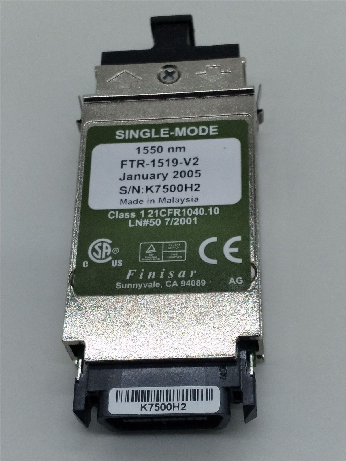 Finisar FTR-1519-V2 Fiber Channel Transceiver 1550nm