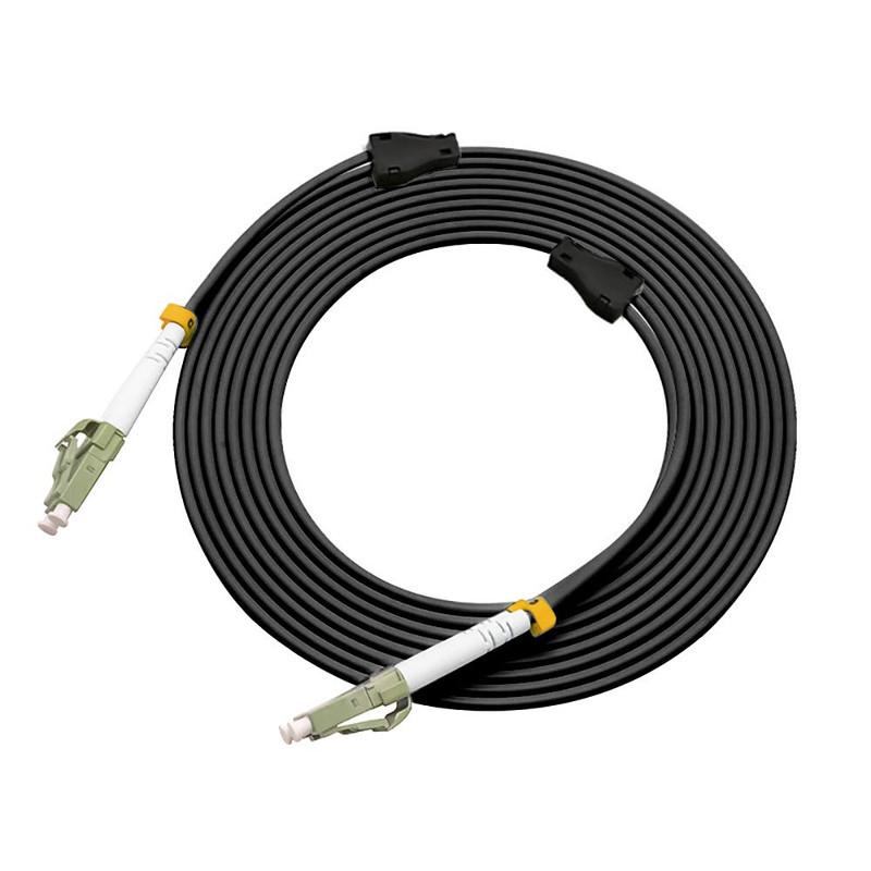 Jeirdus 100Meters Lc To Lc Outdoor Armored Duplex 50/125 Om2 Fiber Optic Cable