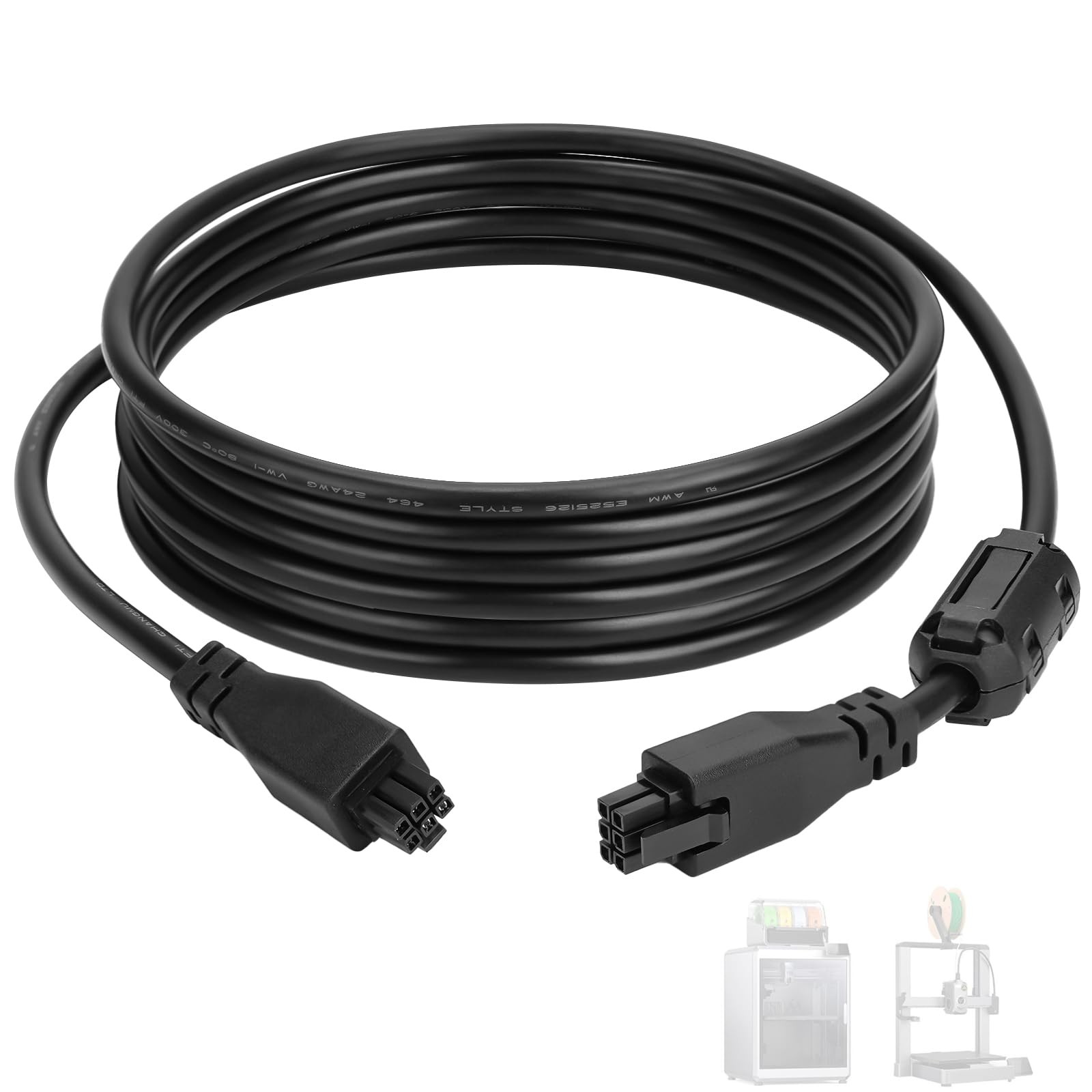 78.74in/2m 6Pin CFS Extension Cable for Creality K2Plus/Hi Combo 3D Printer,G...