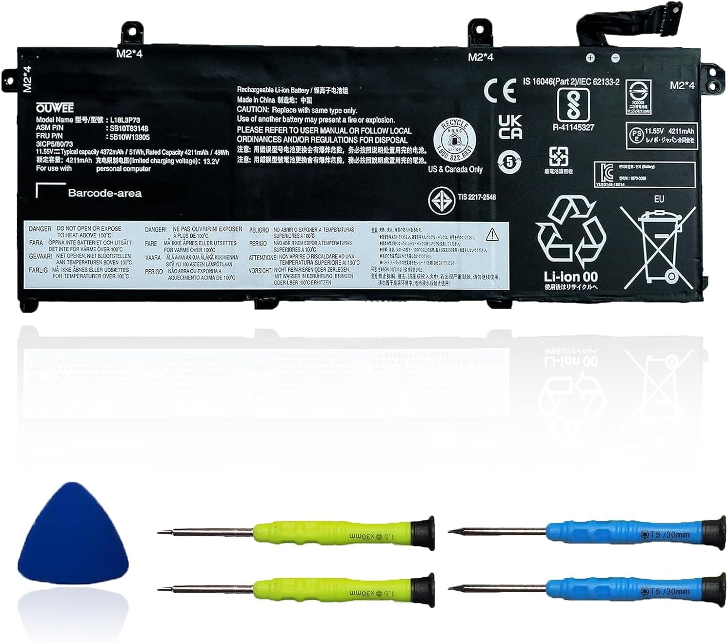 L18L3P73 L18M3P73 L18M3P74 Laptop Battery Compatible with Lenovo ThinkPad T490