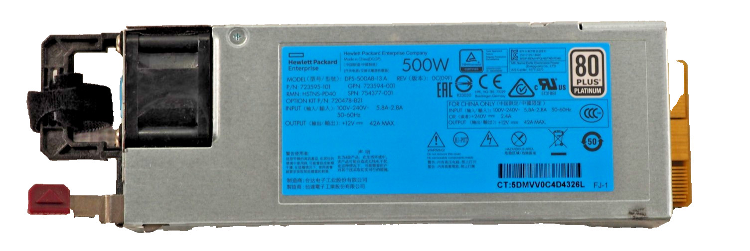 HPE HSTNS-PL40 723595-201 500W Switching Power Supply