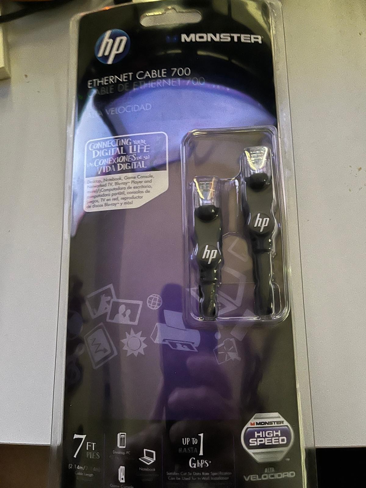 HP Monster Cat 5e Ethernet Cable HPM 700 High Speed  7 ft. (HPM 700 24awg)