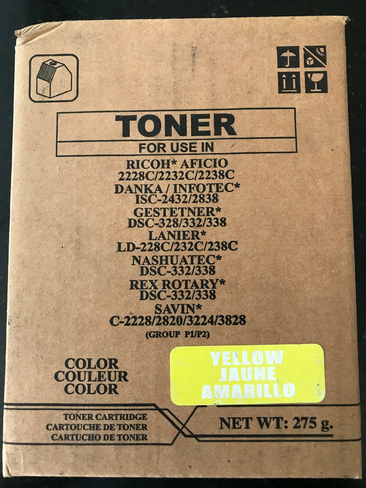 Premium 480-0203 Replacement Ink Toner Cartridge Lanier Printers, Yellow 4800203