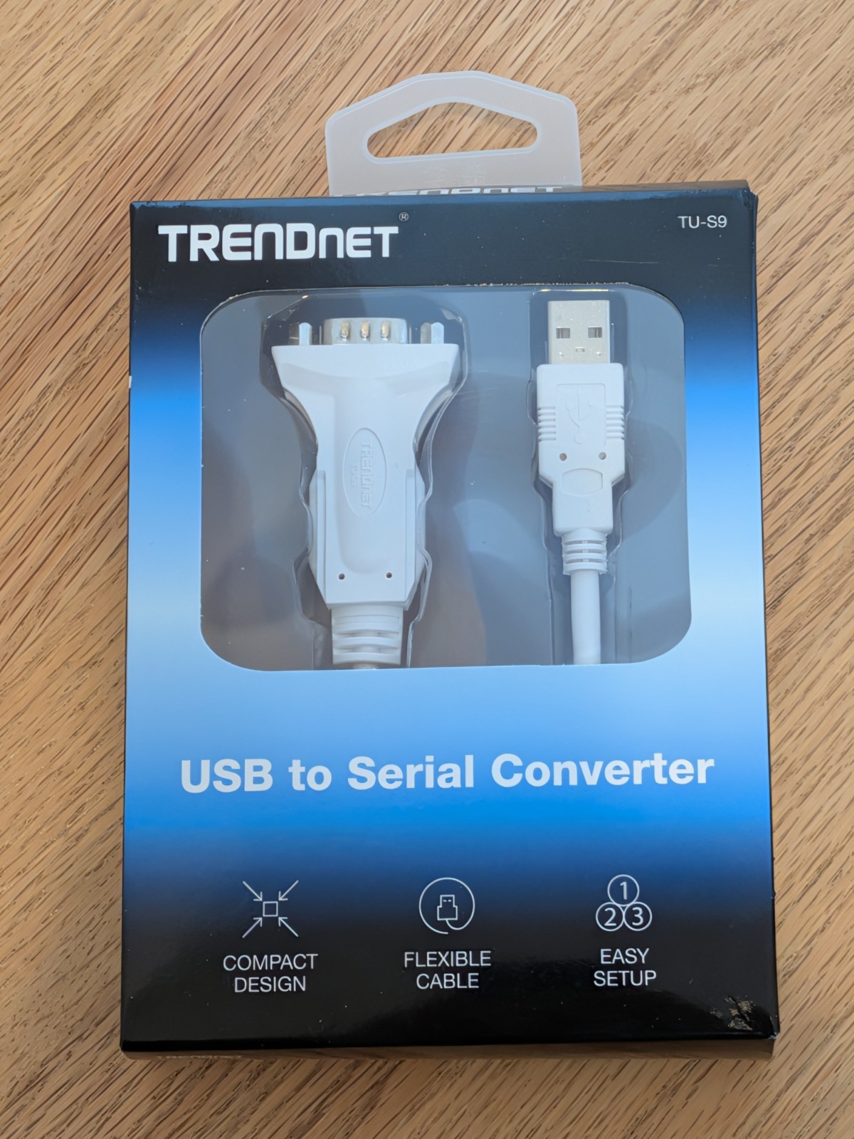 TRENDnet TU-S9 USB to Serial Converter RS-232 DB9 25" Cable Adapter Windows Mac