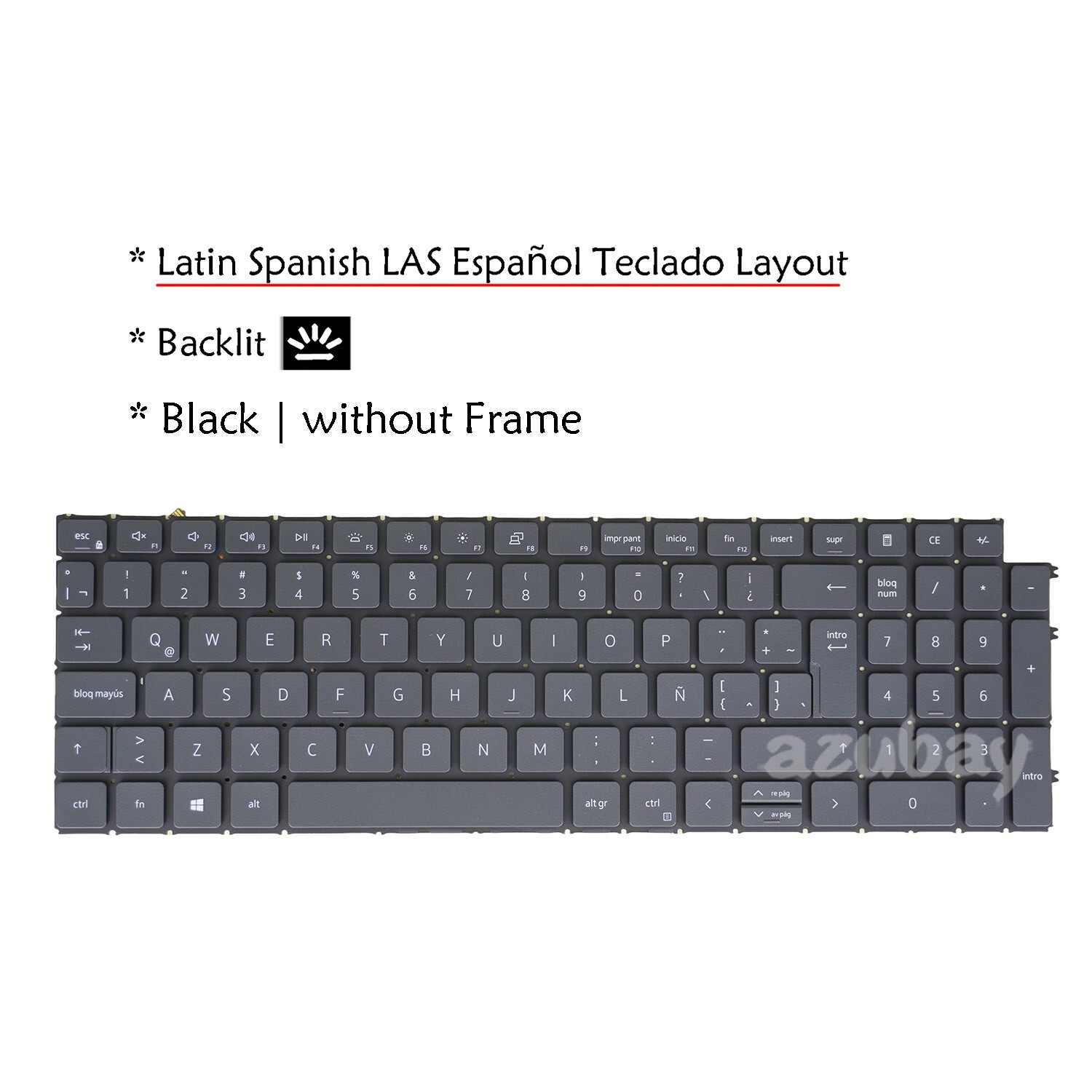 Teclado Español LA for Dell Inspiron 3535 5510 5515 5518 7510 7610 436XN Backlit