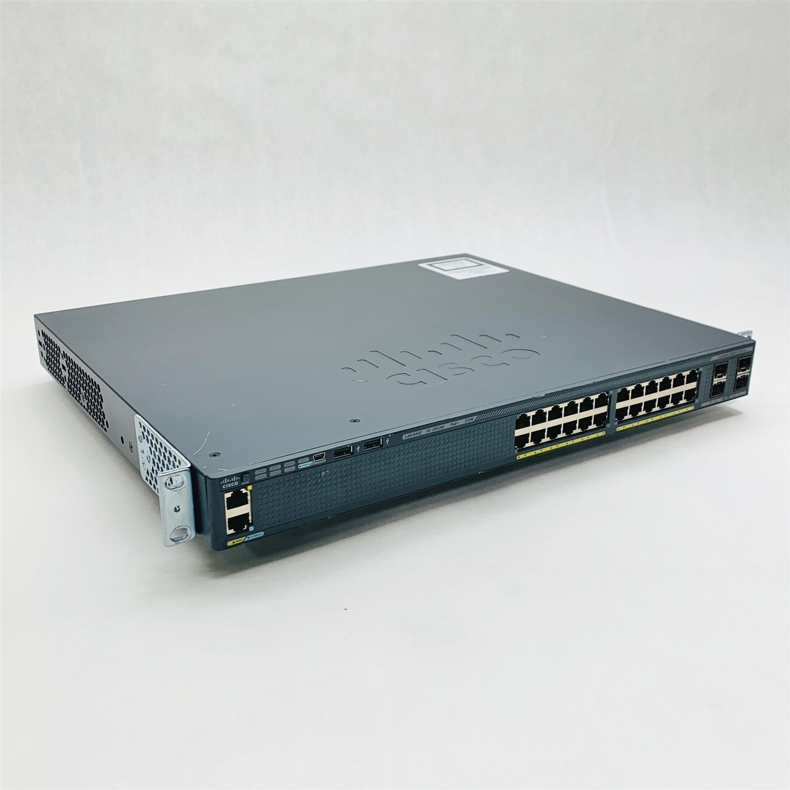 Cisco 2960-X 24-Port PoE+ WS-C2960X-24PS-L Gigabit Network Switch w/C2960X-STACK