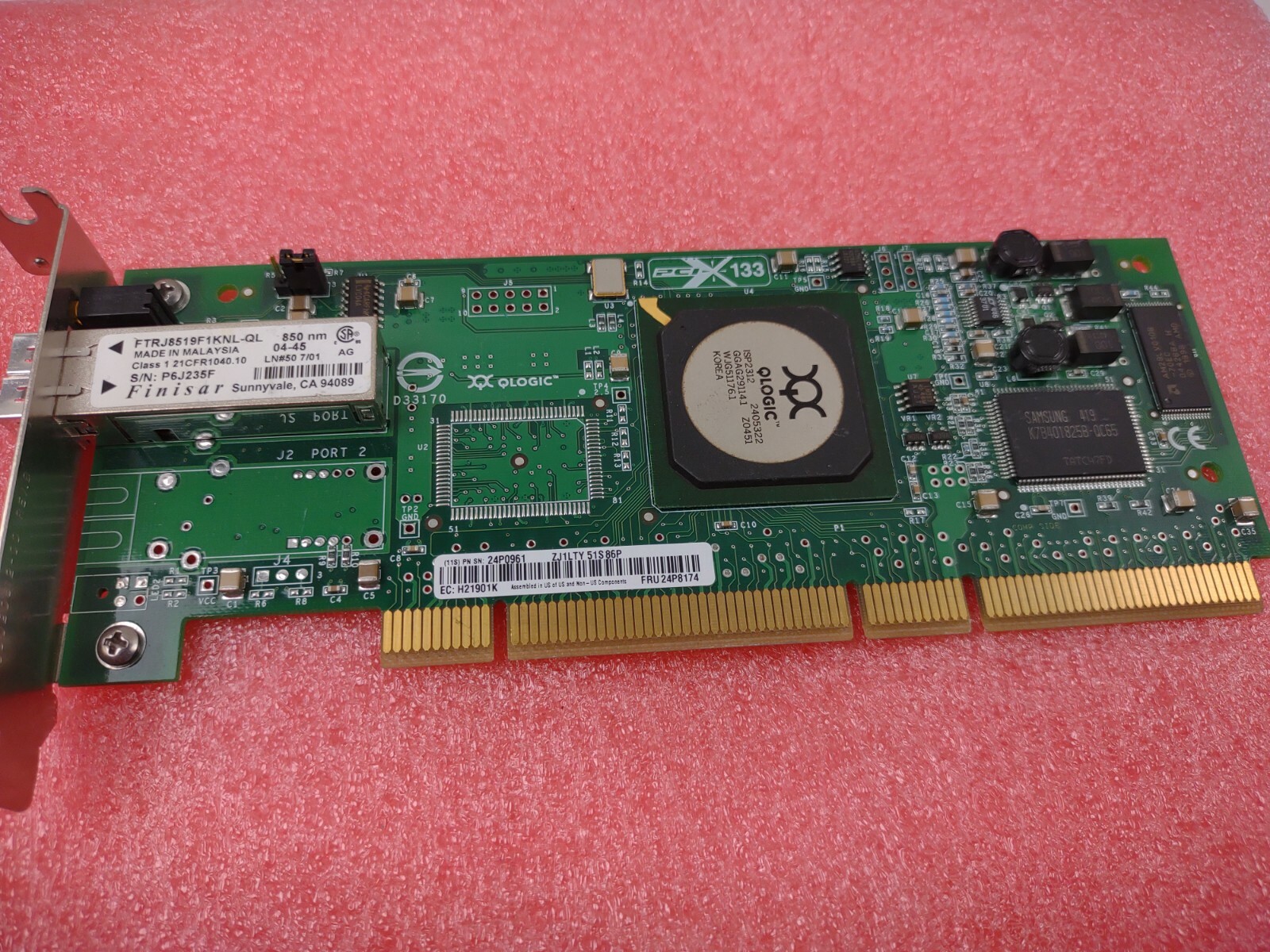 SUN 375-3383-01 QLogic QLA2340 2GB PCI-X SG-XPCI1FC-QL2 594-2466-01