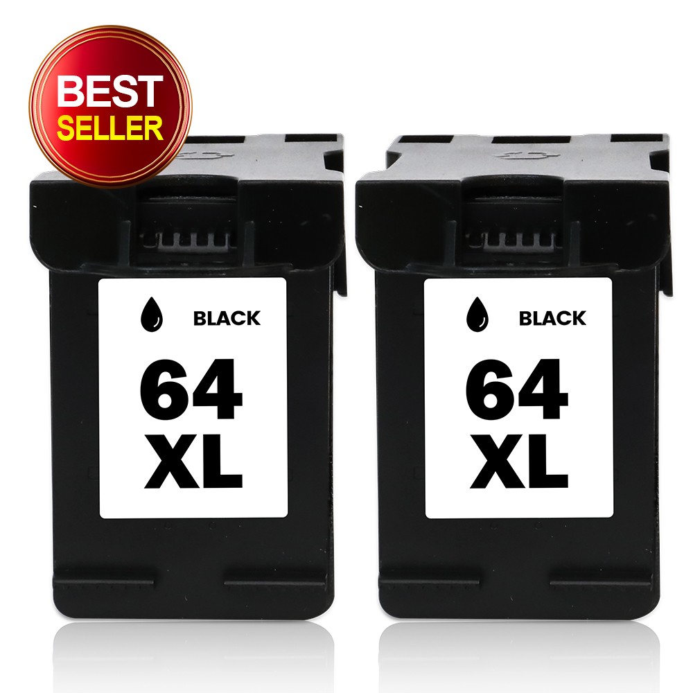 2x 64XL Black Ink Cartridge for HP 64 XL ENVY Photo 7855 7155 6255 6220 Printer