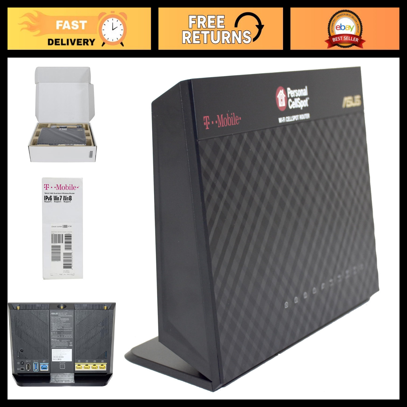Dual-Band Gigabit WiFi Router AC1900, AiProtection, High-Speed Internet Security