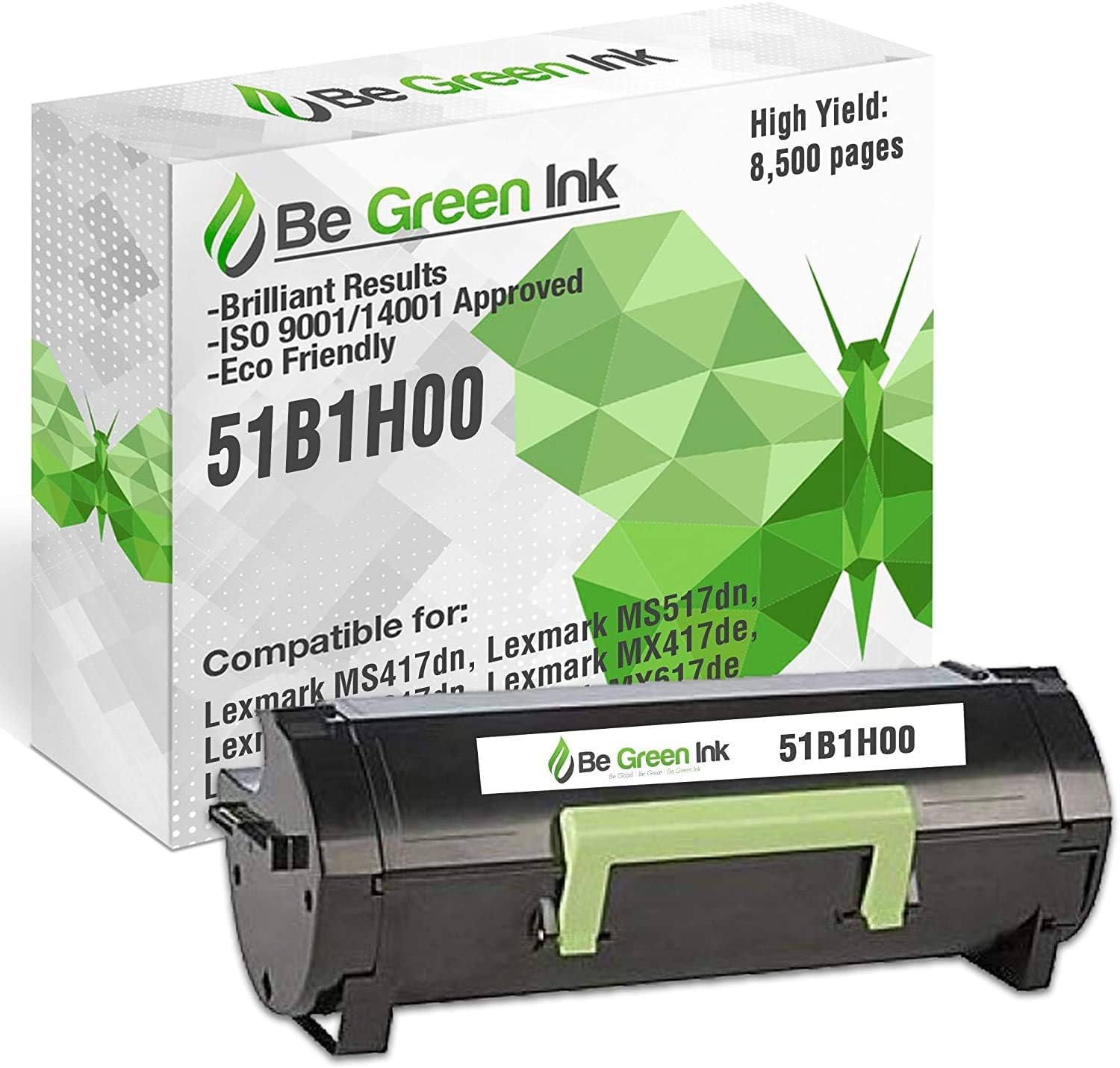 Be Green Ink Compatible Replacement Toner Cartridge for Lexmark MS417 MX417 MS51