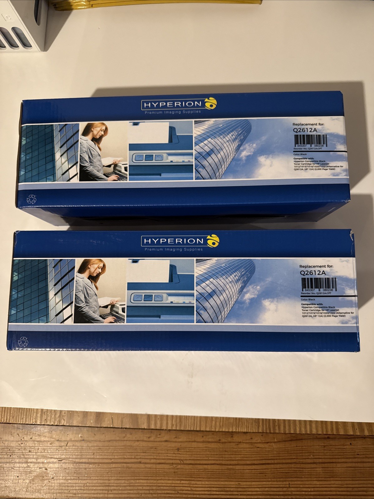2 Pack Hyperion Premium Image Supplies Black Toner Cartridge Q2612A