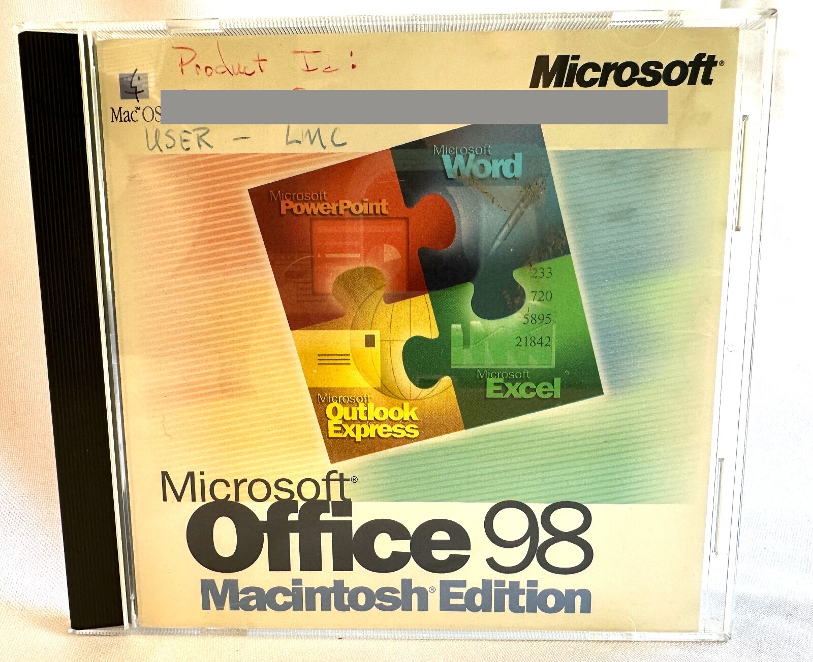 Vintage 1998 Microsoft Office 98 Macintosh Edition Upgrade MacOS - CD