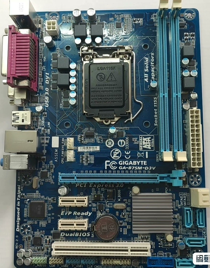 For Gigabyte Motherboard Intel B75 Express LGA 1155 DDR3 GA-B75M-D3V