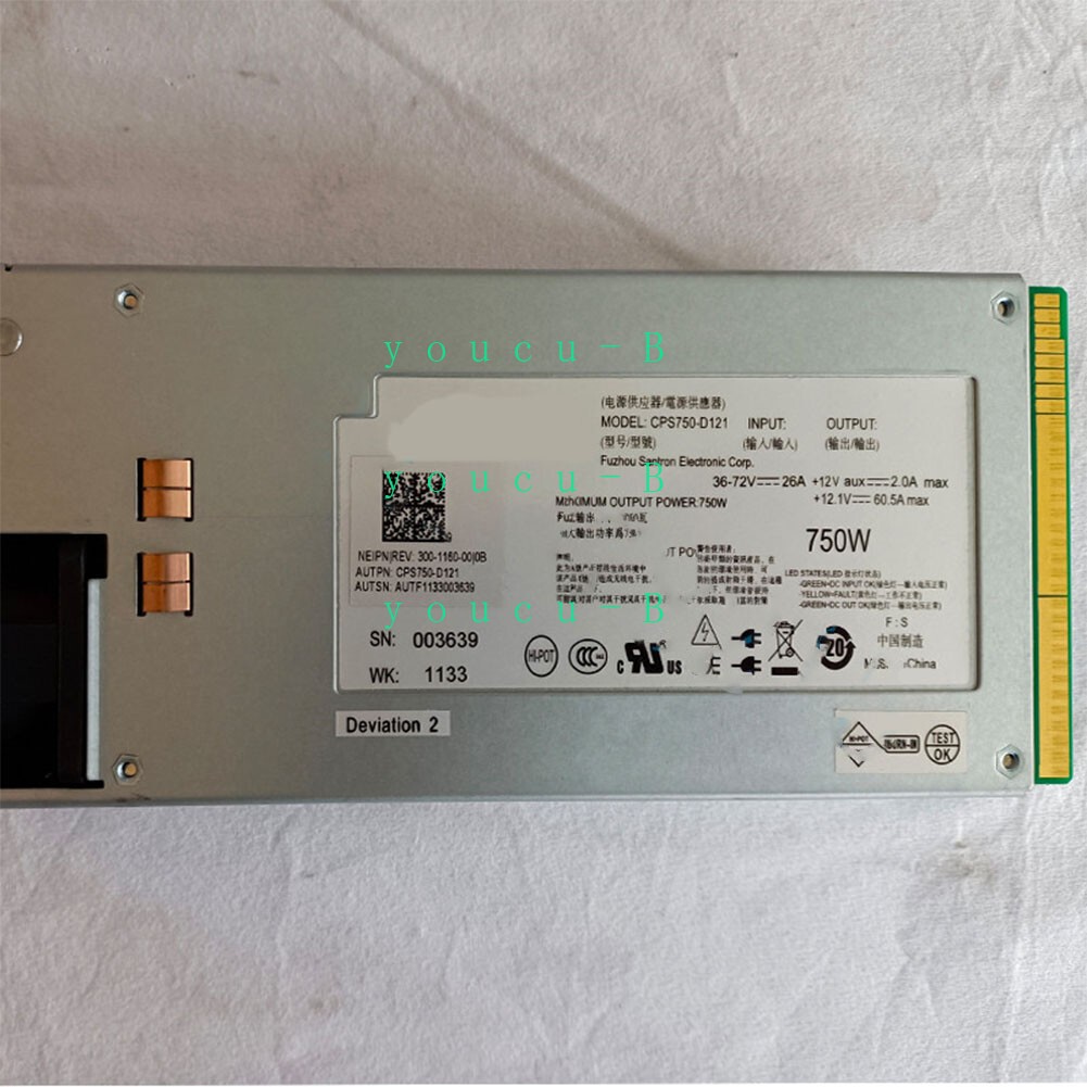 750W Server DC Power Supply for DELL R510/R910 CPS750-D121 6GTF5