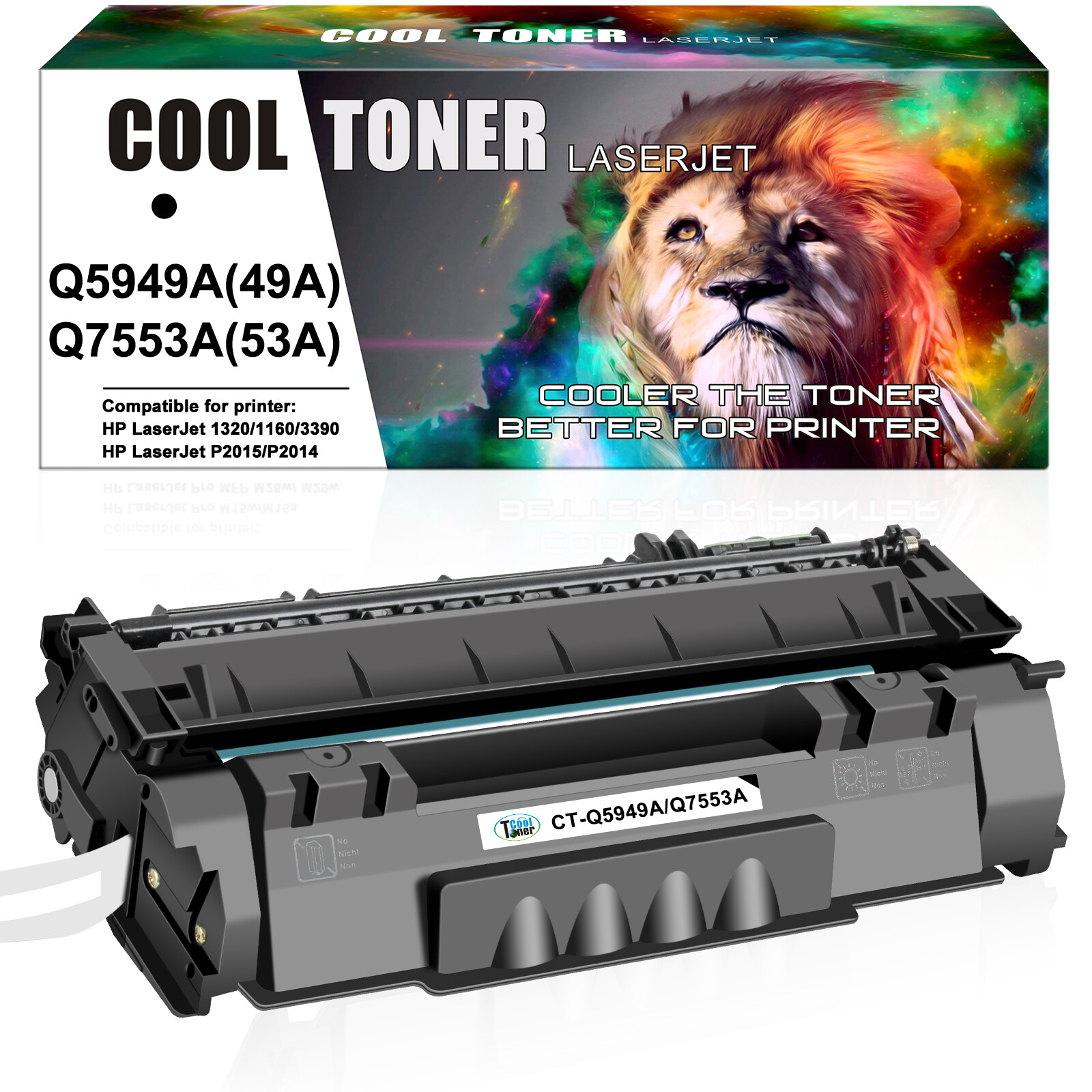 1PK Q5949A 49A Toner Cartridge Comapatible for HP LaserJet 1320 1160 M2727 P2014