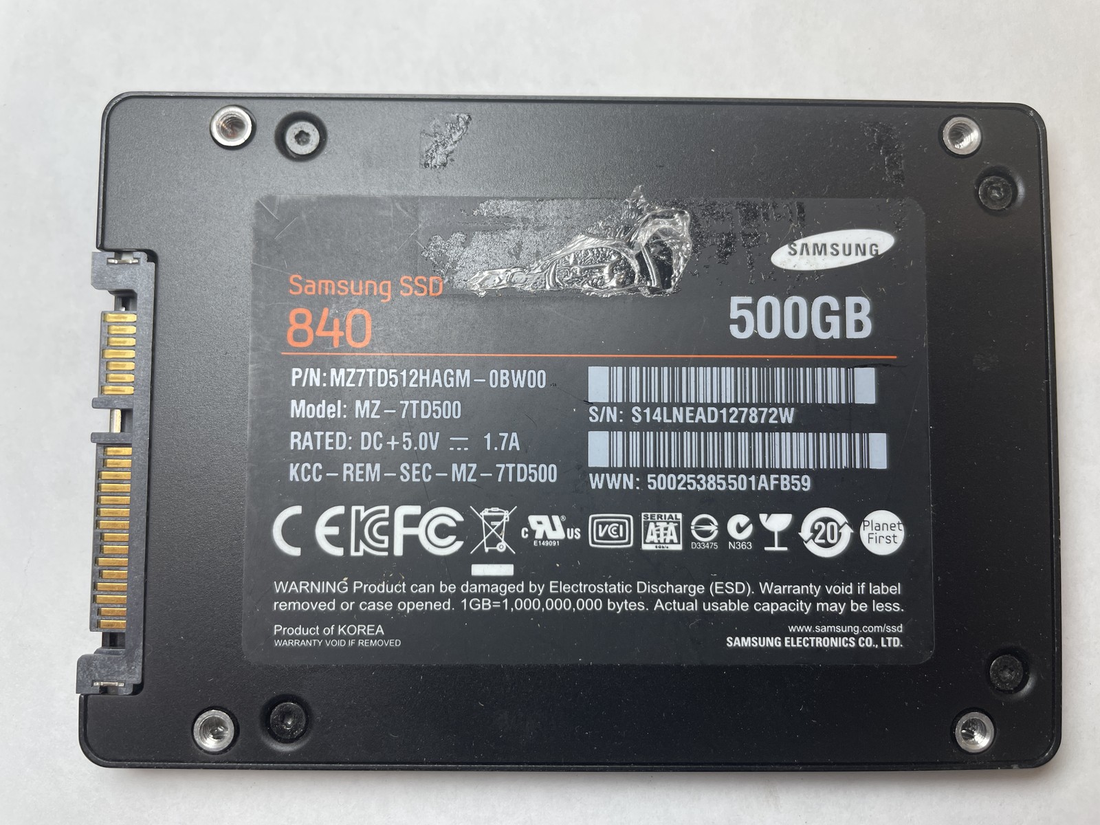 Samsung 840 Series 500GB 2.5in SATA III Internal SSD MZ7TD512HAGM