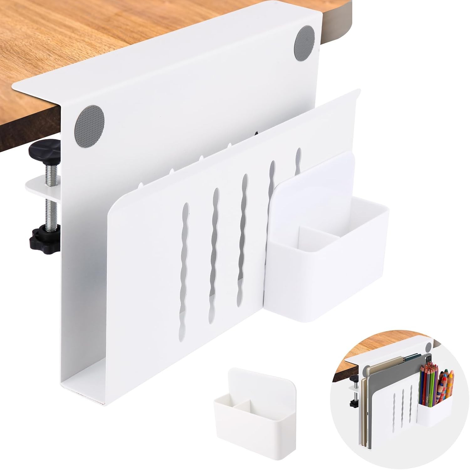 Desk Side Storage, Under Desk Laptop Mount, Table Side Hanging File Organizer