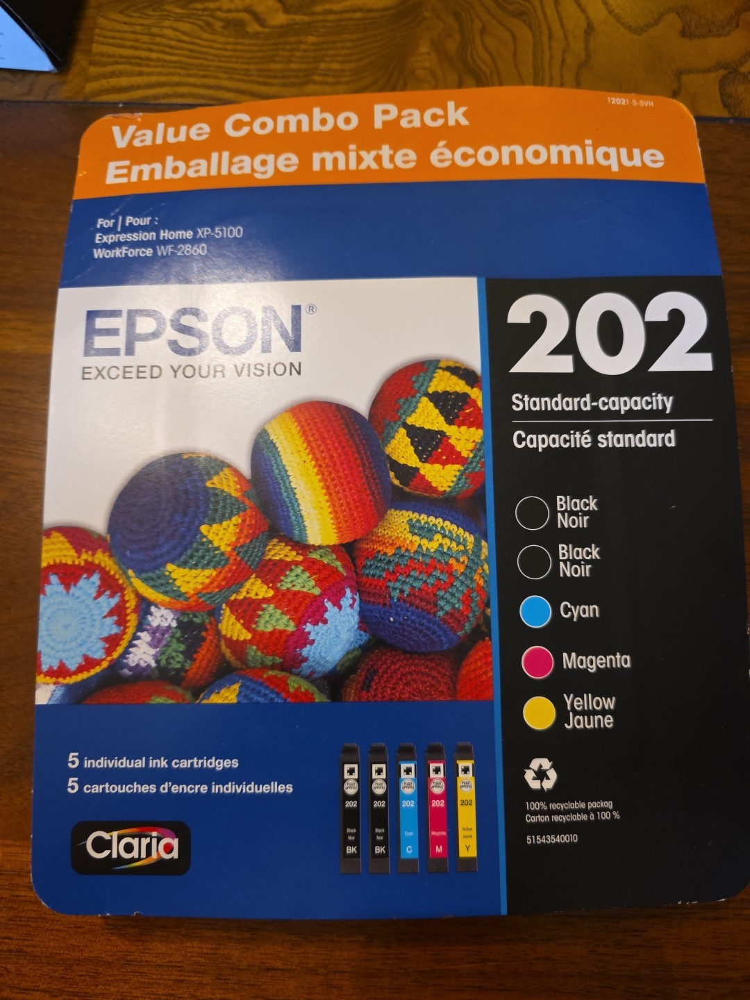 Epson 202 Value Combo Pack 5 Individual Cartridges