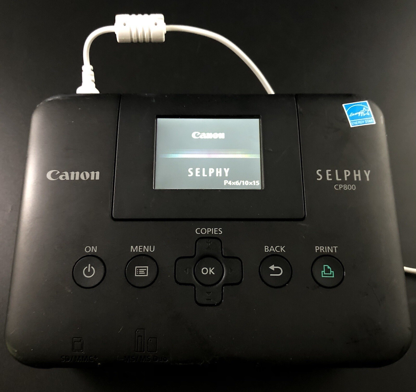 Canon SELPHY CP800 Digital Photo Dye Sublimation Printer-   Works Vh5