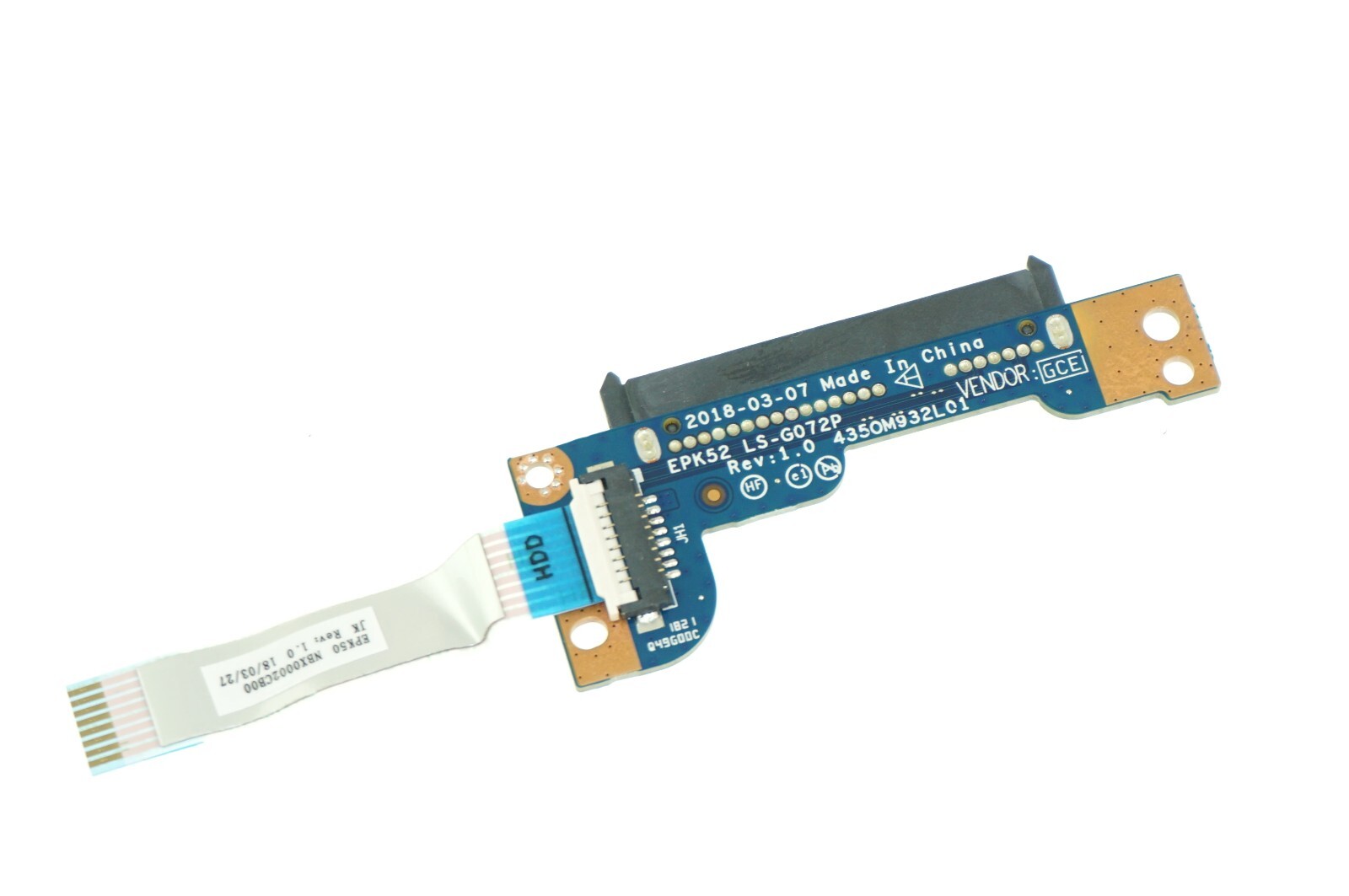 L20454-001 LS-G072P GENUINE HP HD CONNECTOR BOARD 15-DA 15-DA0053WM (CF46)