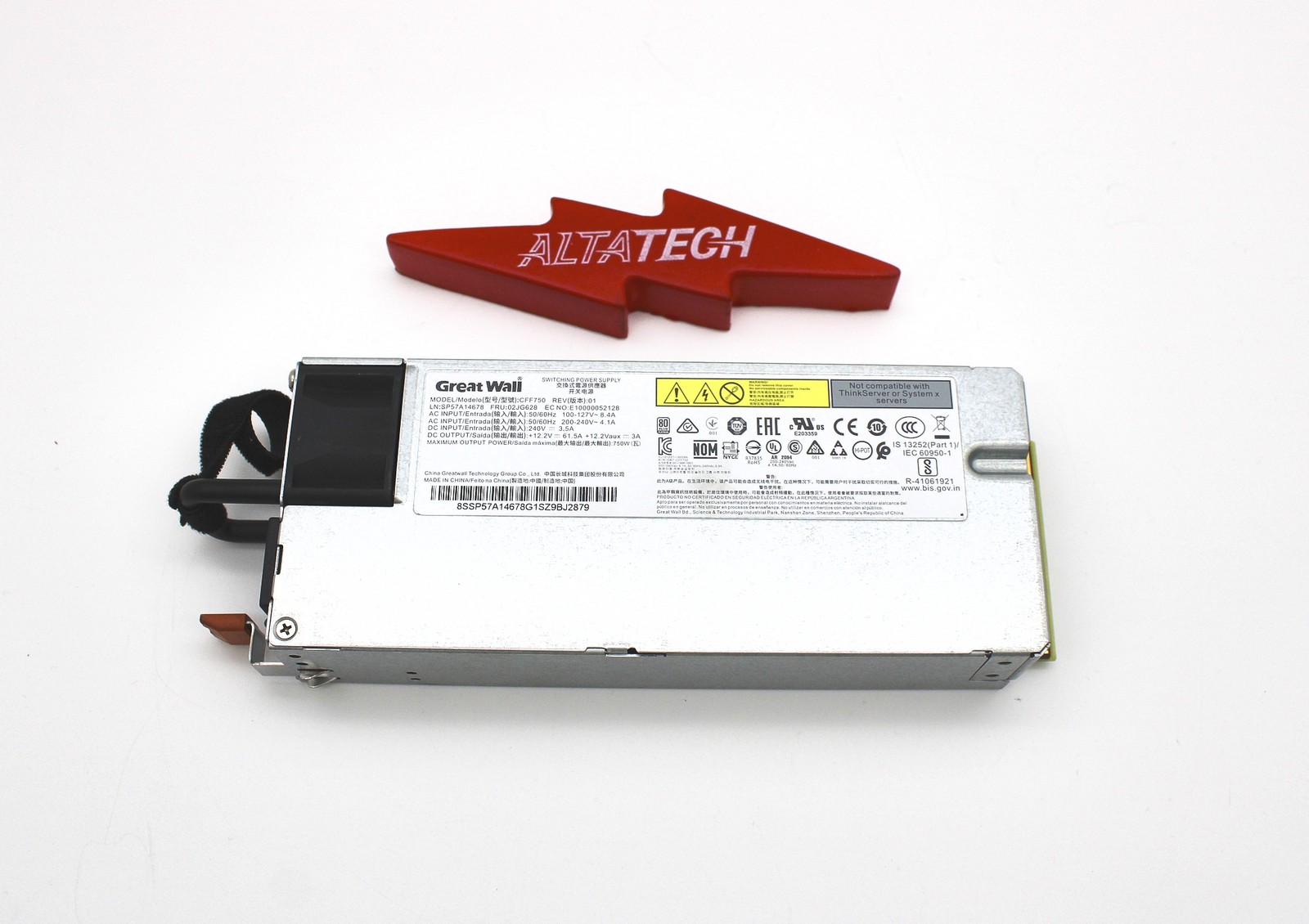 Lenovo 02JG628 750W Platinum 230/115V PSU 01GV266 01PF515 01PE522 01PE523