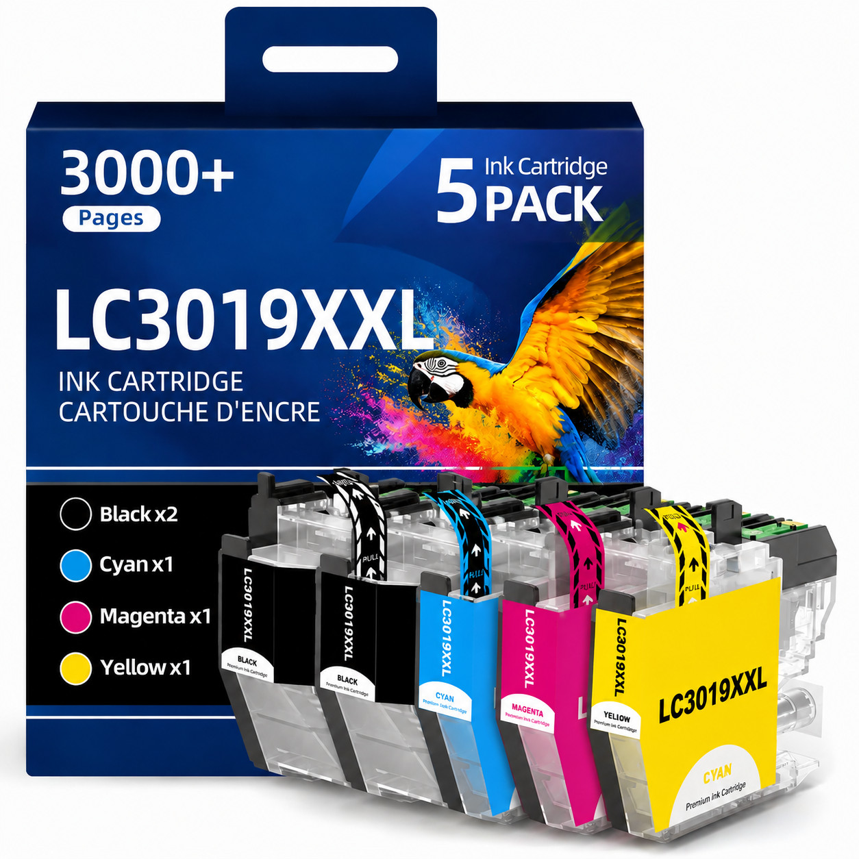 5-Pack LC3019 XXL Ink Cartridge(BK/C/M/Y) for Brother MFC-J6530DW MFC-J6930DW