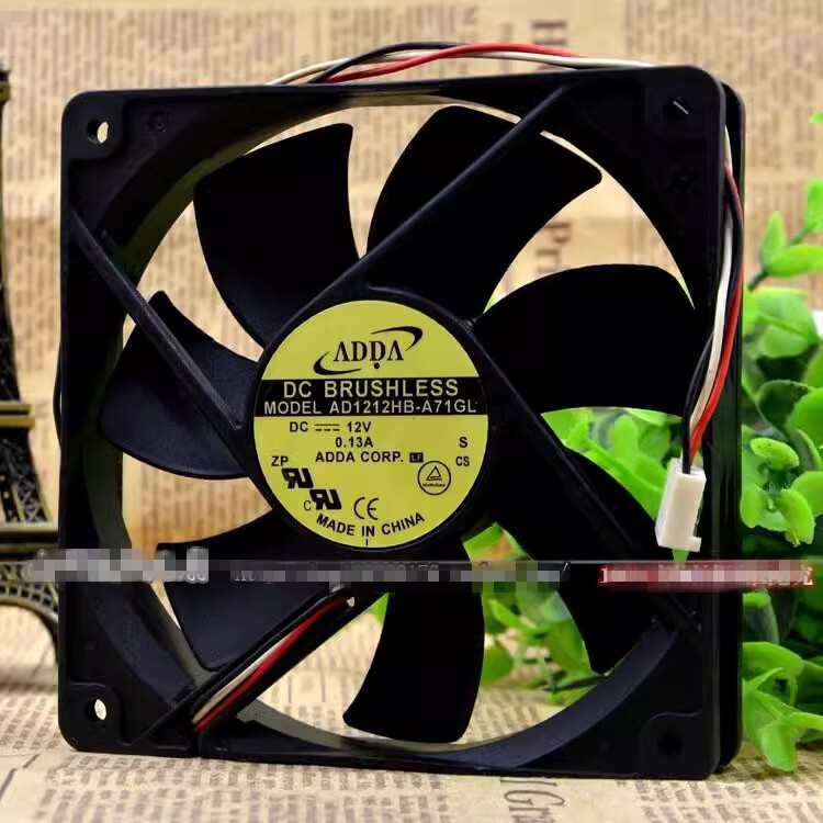 ADDA AD1212HB-A71GL 12V 0.13A 12025 DC12V 3PIN Cooling Fan