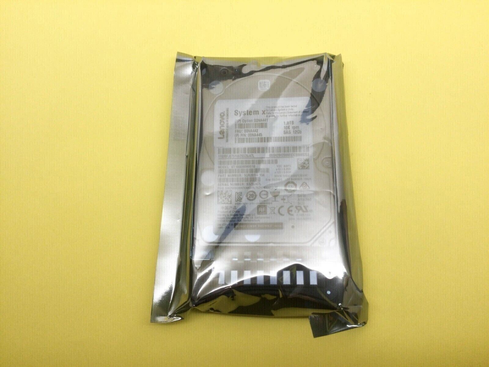 Lenovo 00NA441 00NA442 1.8TB 00NA445 10K RPM 12Gb SAS 2.5" SFF G2HS HDD Drive