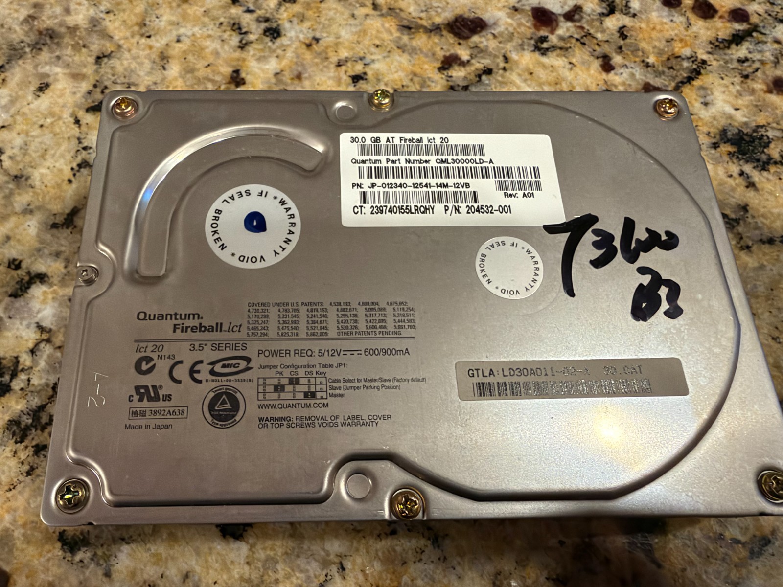 Quantum Fireball lct 20 30GB 3.5in IDE PATA Hard Drive Tested Wiped Formatted