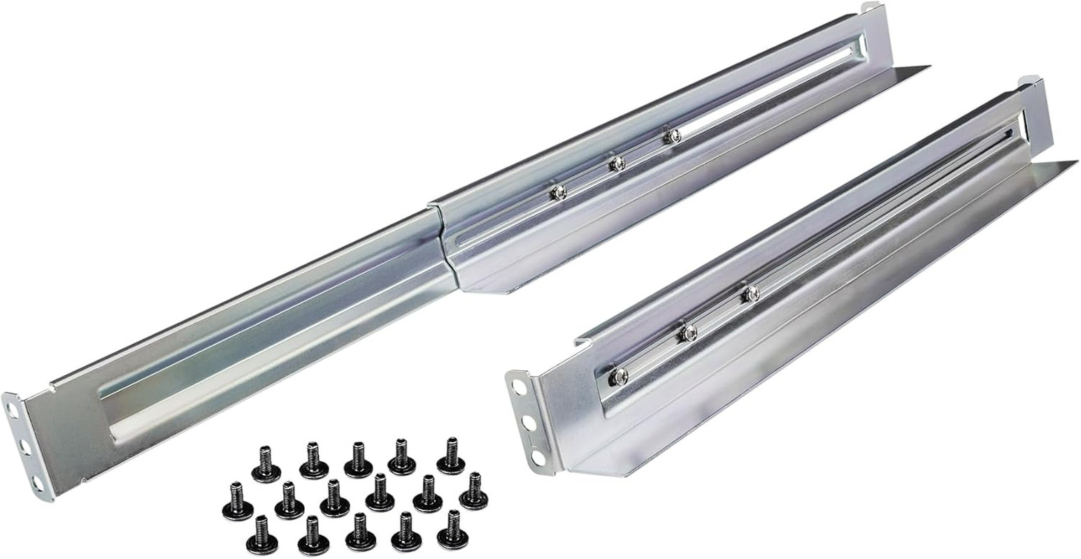 4POSTRAIL 4-Post Universal Rack Mount Rail Kit, Silver
