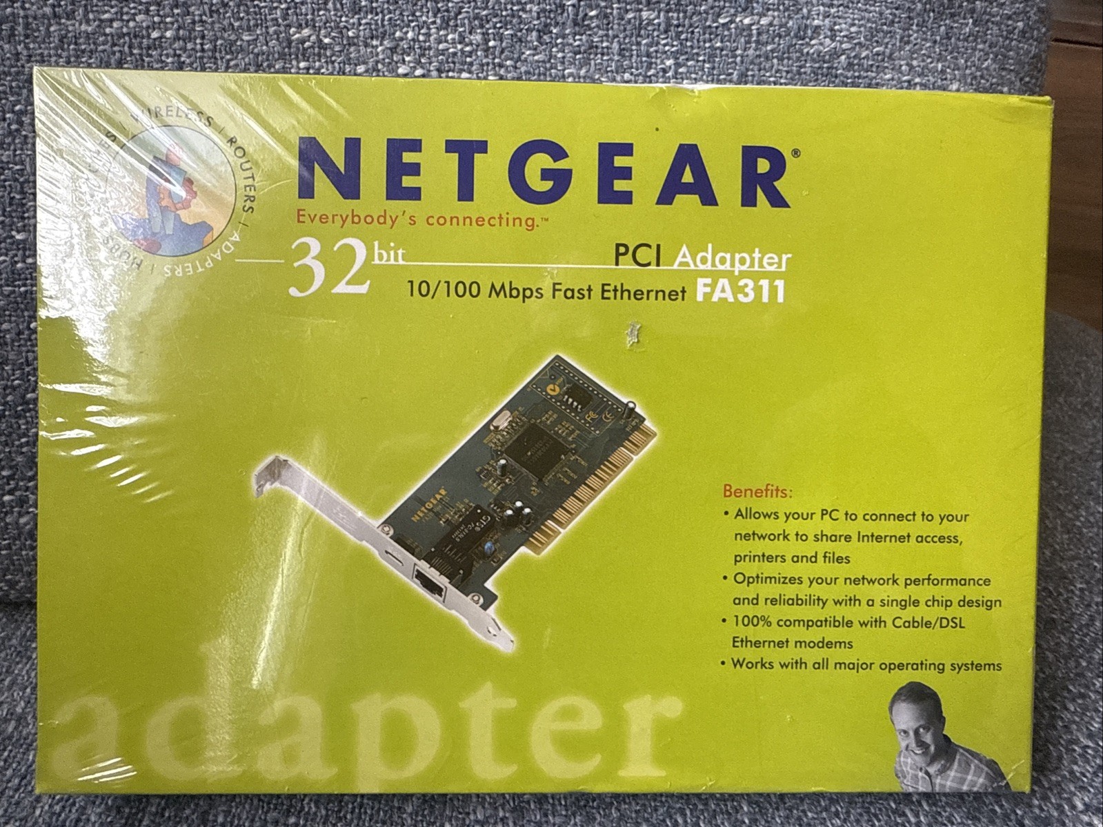Netgear FA311 32-Bit PCI Adapter 10/100 Mbps Fast Ethernet Card NIB New