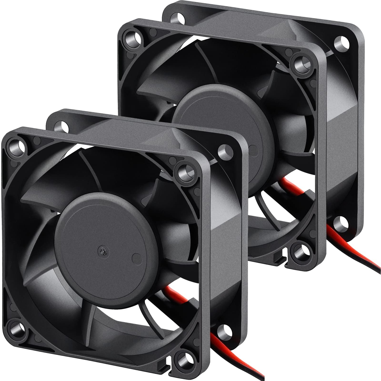 2 Pack 60mm X 60mm X 25mm 12v Dual Ball Bearings Dc Brushless Cooling Fan 2pin