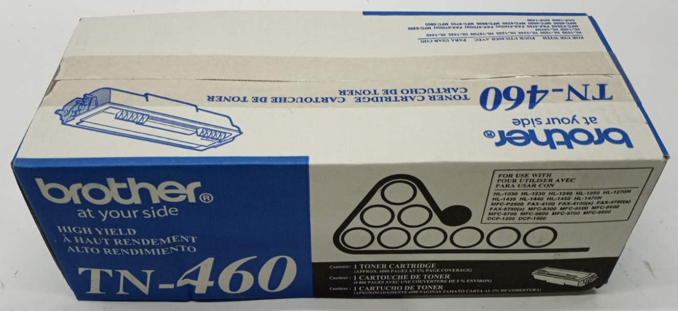 NEW SEALED Brother TN-460 High Yield Black Toner Cartridge N2234 C0