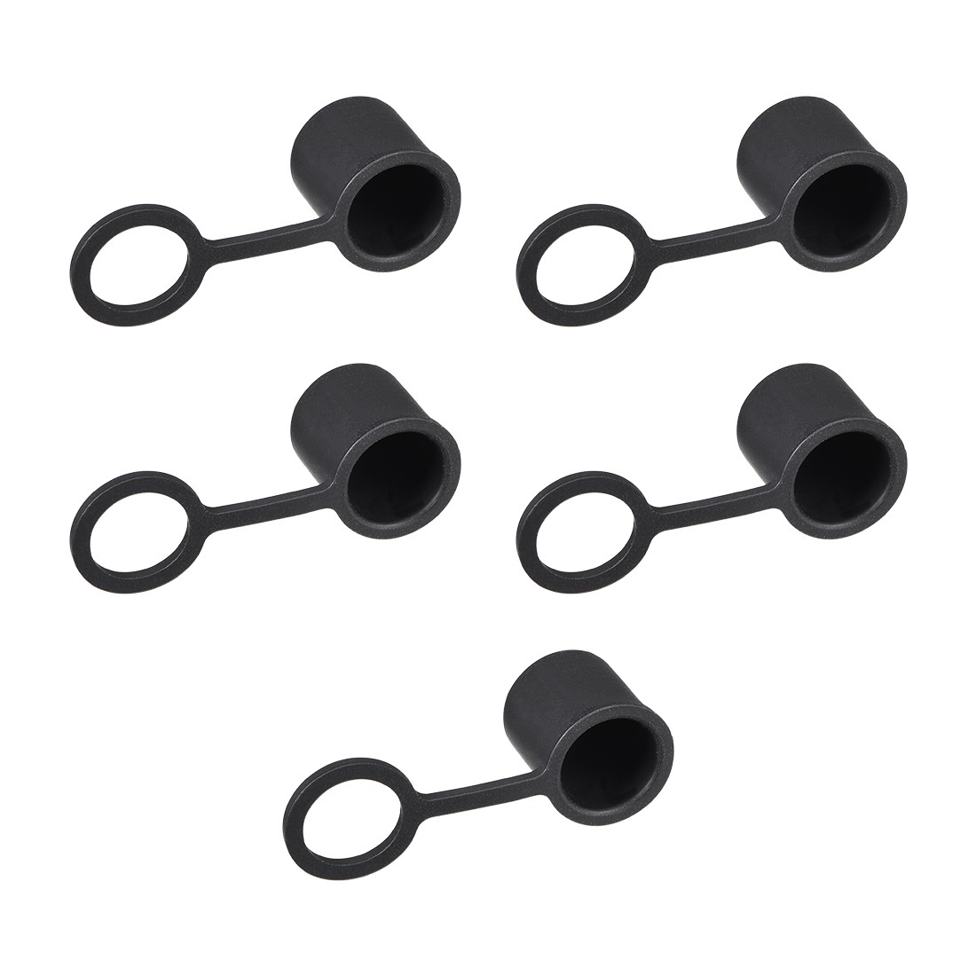 5Pcs Silicone BNC-B Anti-Dust Stopper Cap Cover for Female Jack Black