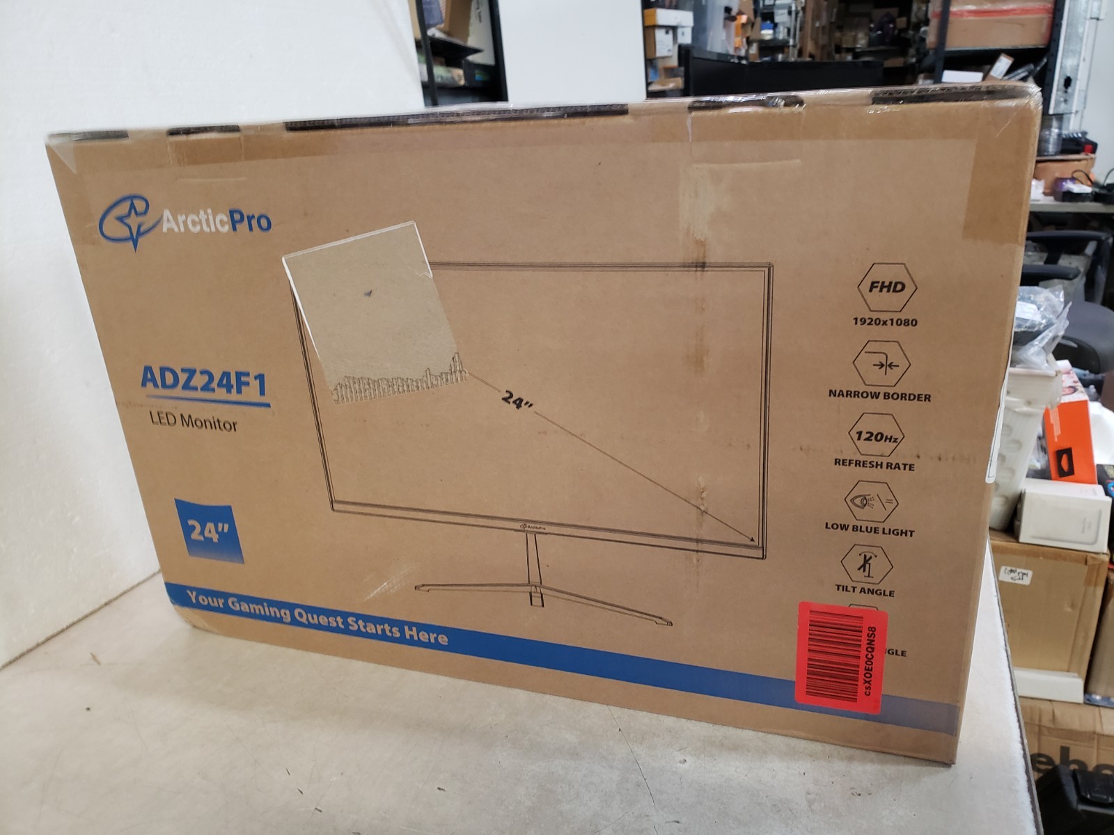 ArcticPro 24 inch Monitor 120Hz, FHD 1080p, Computer Monitor, IPS, ADZ24F1