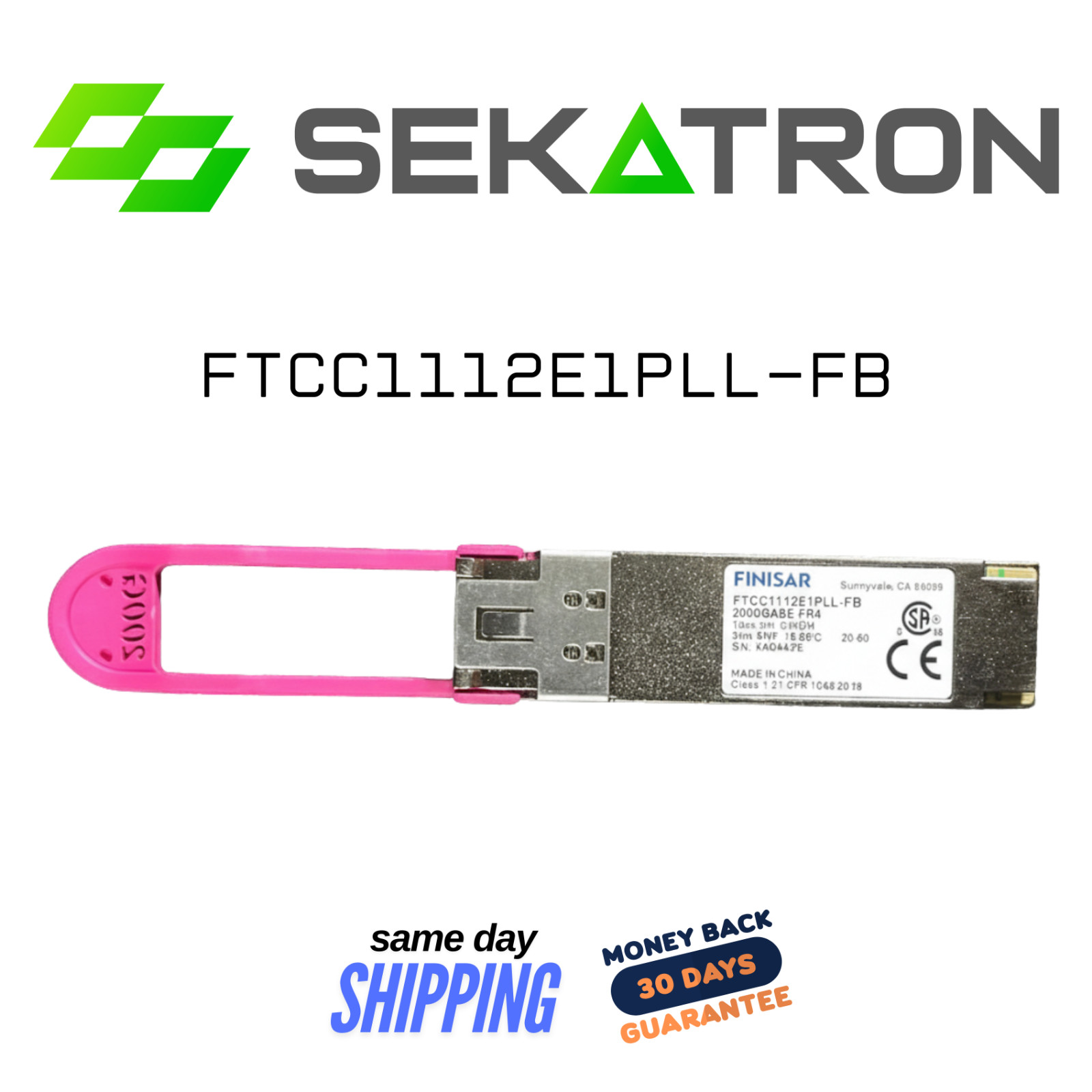 🔗 Finisar FTCC1112E1PLL-FB 200GBASE-FR4 QSFP56 • 1310nm • 3 km LC SMF  Tested ⚡