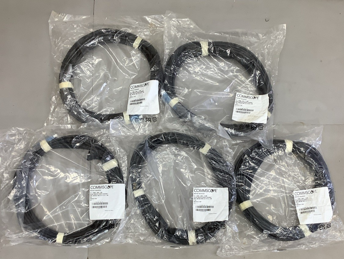 Lot of 5 Commscope FJ-4SM-008-7.5M Heliax Fiberfeed Discrete Cable 7.5m (r4)