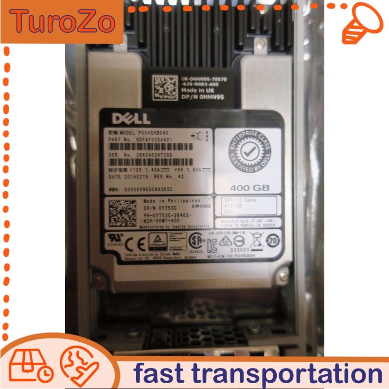 YT53C PX04SHB040 New DELL 400GB SAS 12G WI 2.5"SSD Solid State Hard Drive