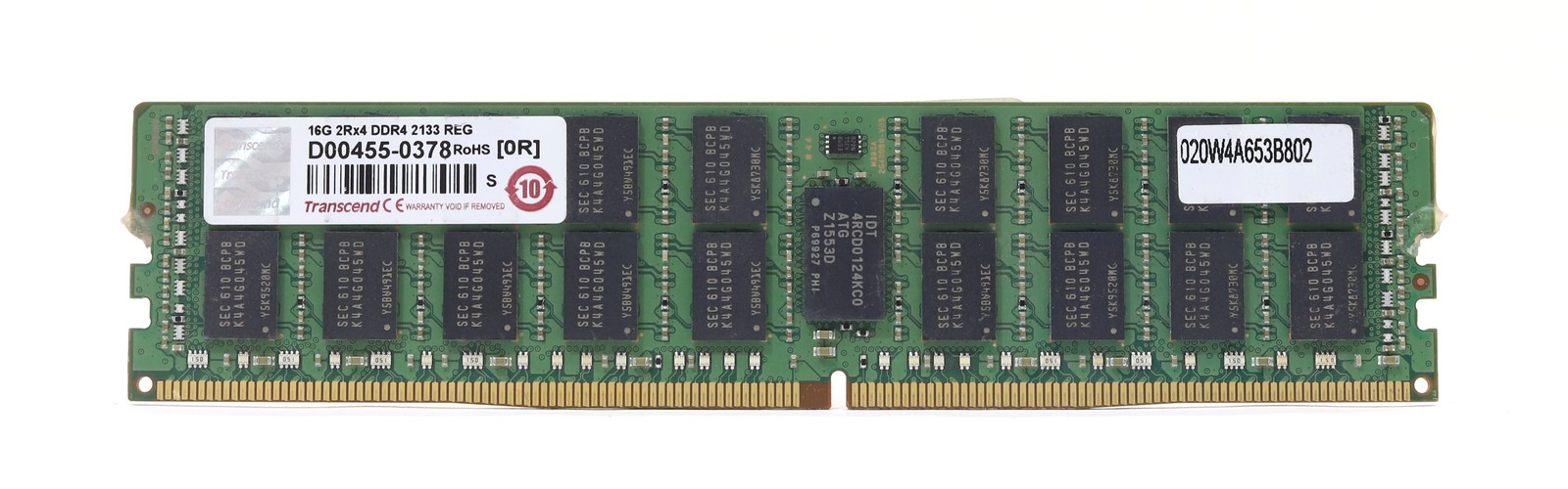 Transcend 16GB 2Rx4 PC4-17000 DDR4-2133MHz Server RAM D00455-0378 020W4A653B802