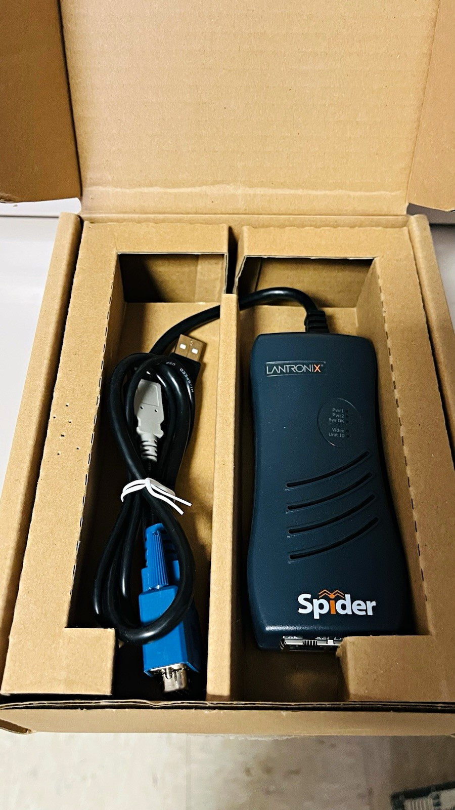 Lantronix SecureLinx Spider KVM-over-IP Switch Box Powered USB/VGA SLS200USB0-01