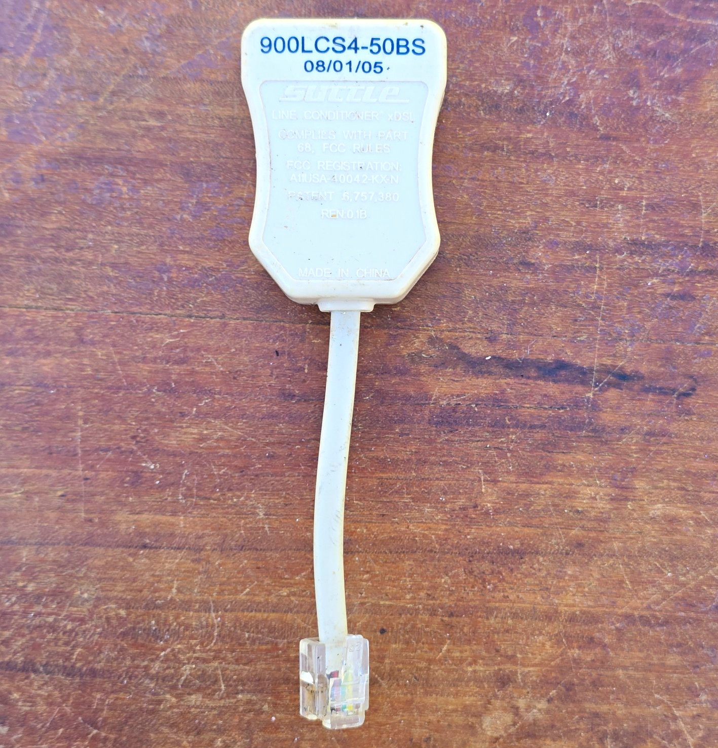 Suttle 900LCS4-50BS DSL Filter Line Conditioner RJ-11 Male/Female Beige