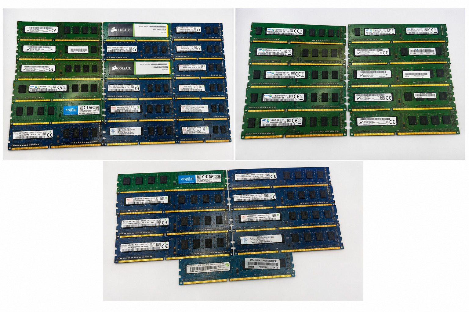 Lot of 36 DDR3 Laptop RAM Modules – 4/8GB SODIMM – Mixed Major Brands