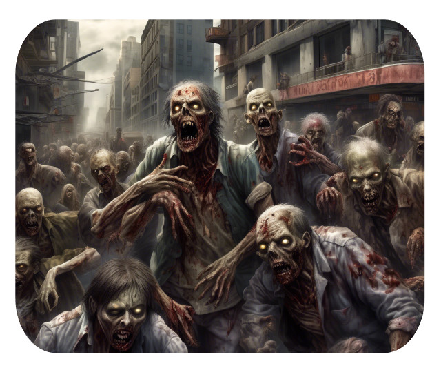ZOMBIES GROUP MOUSEPAD MOUSE PAD THICK 9" X 7"