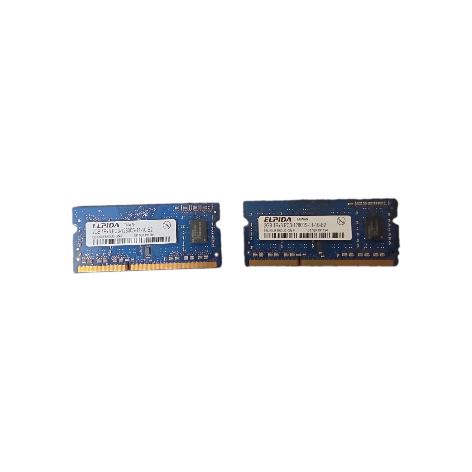 TESTED WORKING Elpida 4GB (2X 2GB) PC3-12800S-11-10B2 DDR3 Laptop Memory RAM 