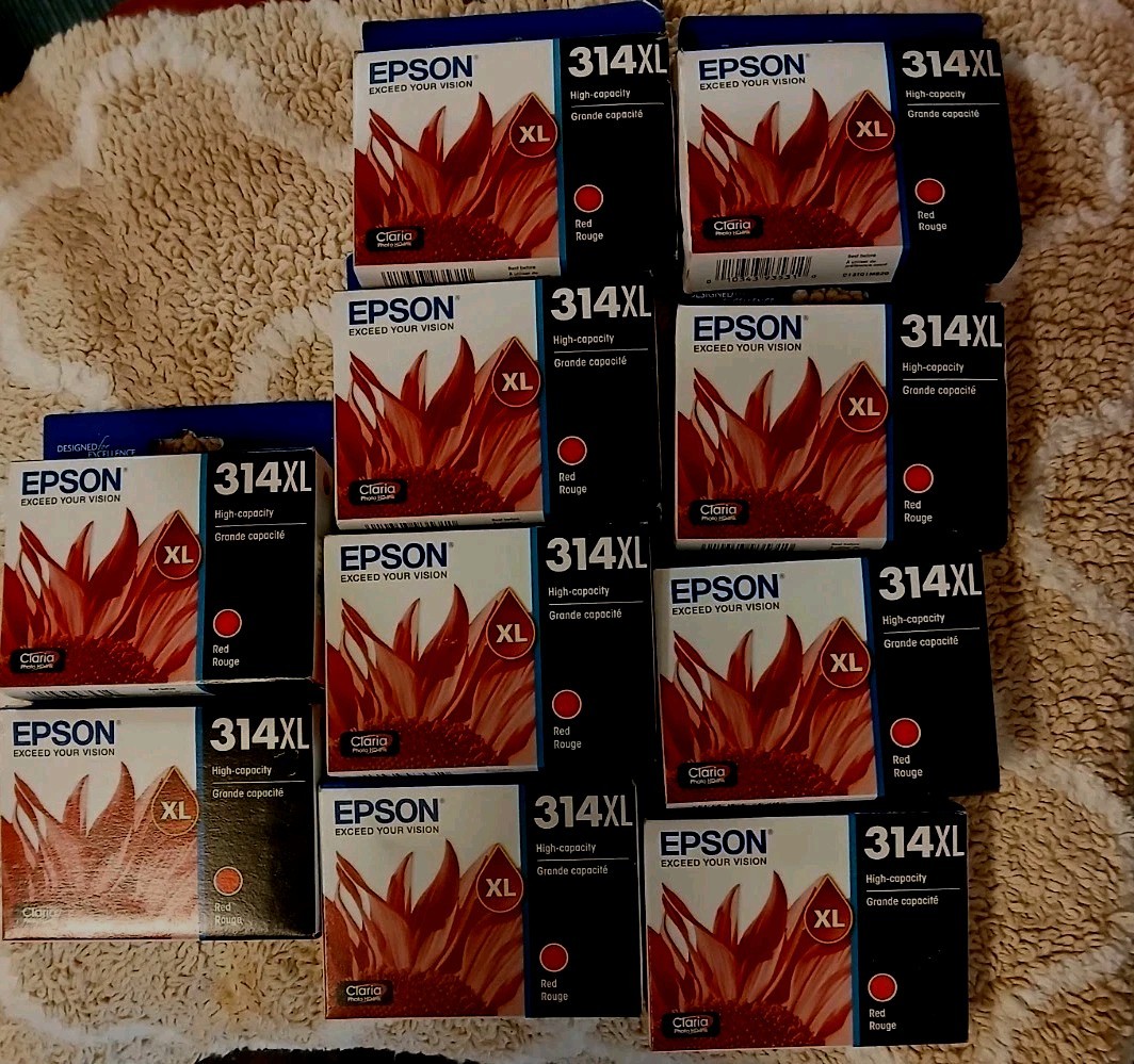 Lot 11 Epson 314XL Red ink cartridge high yield EXP 10/25 Only 11 Left In Stock
