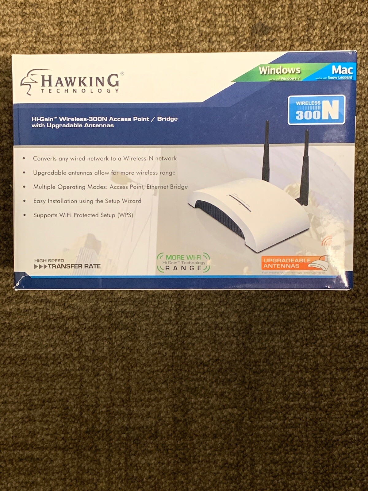HAWKING TECHNOLOGY HI-GAIN WIRELESS-300N ACCESS POINT/ HWABN1