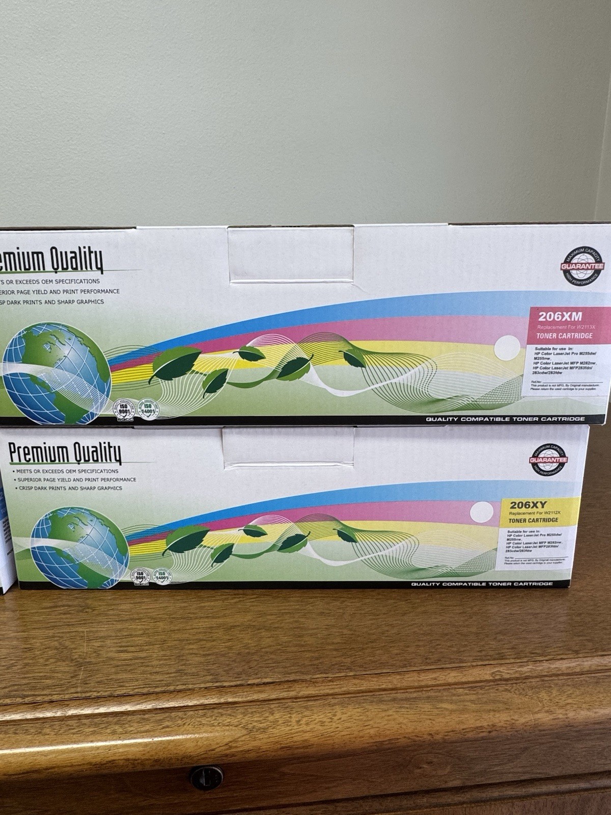 Premium Quality Compatible 206X Toner Cartridges Black Cyan Magenta Yellow