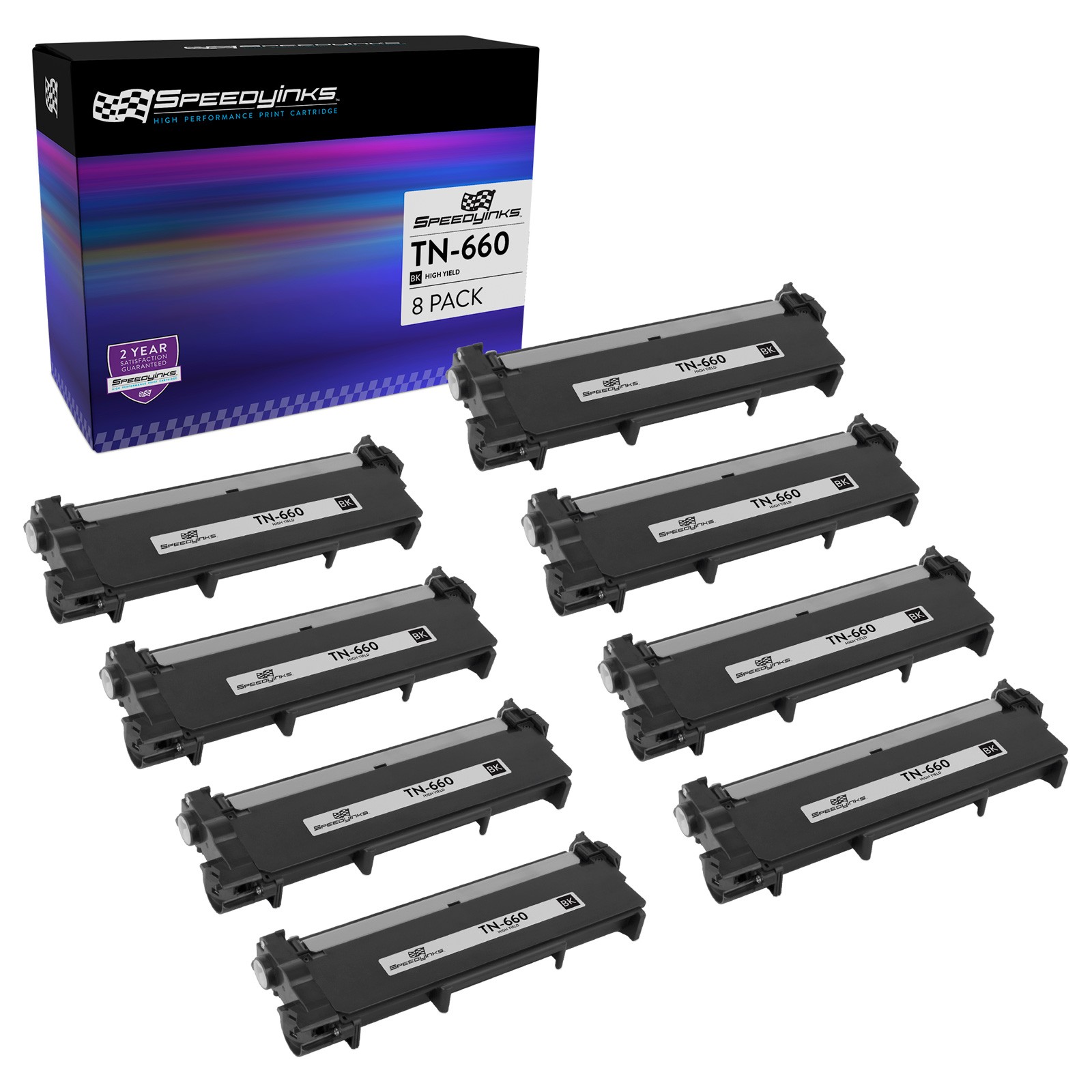8pk For Brother TN630 TN660 HY DCP-L2520DW L2540DW HL-L2300D L2320D L2340DW
