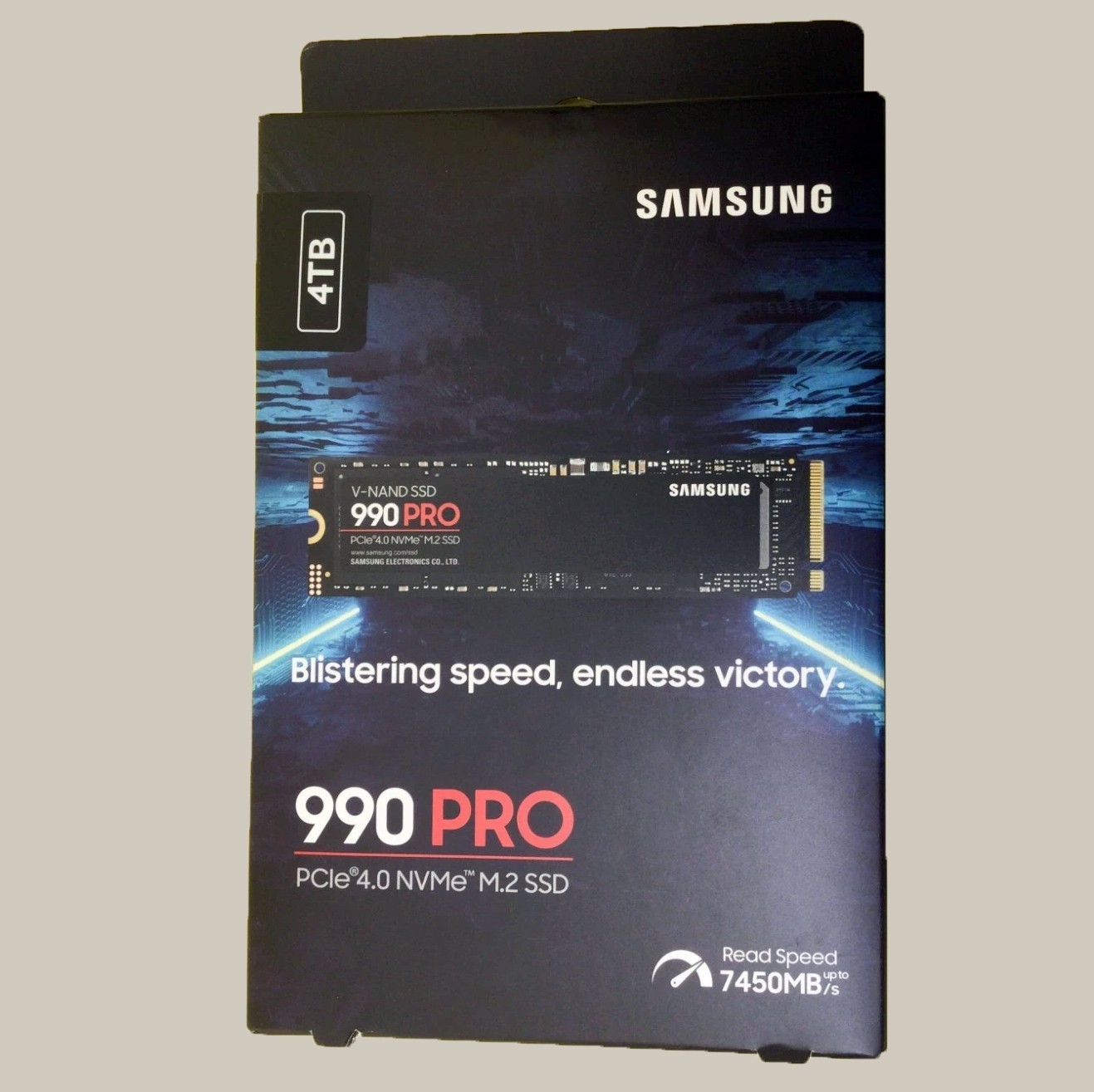Samsung 990 PRO 4TB PCIe 4.0 x4 NVMe 7,450MB/s M.2 2280 SSD (MZ-V9P4T0B/AM)