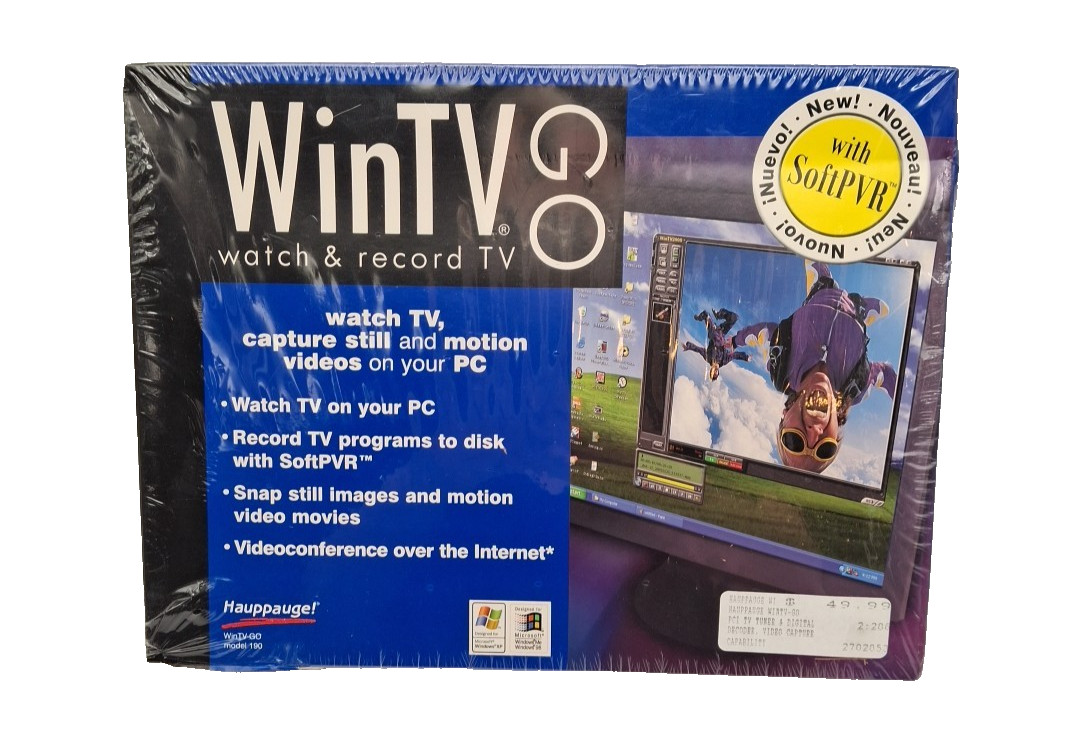 Hauppauge WinTV-Go Model  3 Tuner Card Cable Ready Remote CD Install            